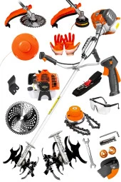 Dozzer Dolmar Serii 2.1 Hp Prof. Yan Tipi Benzinli Tırpan Ot Çalı Çim Biçme Makinesi + Çapa Hediye - 1