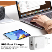 QASUL 3O W USB VE TYC-E  BAĞLANTILI SUPER HIZLI KULANIŞLI KALİTELİ  ŞARJ ADAPTÖRÜ - 2