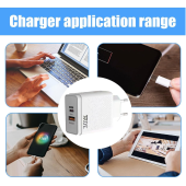 QASUL 3O W USB VE TYC-E  BAĞLANTILI SUPER HIZLI KULANIŞLI KALİTELİ  ŞARJ ADAPTÖRÜ - 3