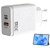 QASUL 3O W USB VE TYC-E  BAĞLANTILI SUPER HIZLI KULANIŞLI KALİTELİ  ŞARJ ADAPTÖRÜ - 4