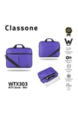 Classone Wtx303 serisi 15.6 Inch Uyumlu Su Geçirmez Kumaş Macbook, Laptop , Notebook El Çantası - 1