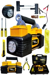 Lieber German Çift Pistonlu 12 V 165 Psi Dakikada 105 Lt Araç Araba Lastik Bot Şişirme Kompresörü - 1