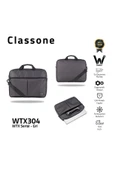 Classone Wtx304 serisi 15.6 Inch Uyumlu Su Geçirmez Kumaş Macbook, Laptop , Notebook El Çantası - 1