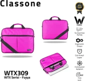 Classone WTX309 Wtxpro serisi 15.6 Inch Uyumlu Su Geçirmez Kumaş Macbook, Laptop , Notebook El Çanta - 1