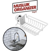 DEPOKON Musluk Organizeri Mutfak Banyo Duş BEYAZ - 1