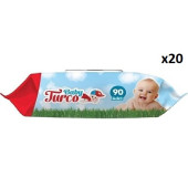 Baby Turco Klasik 90 Yaprak 20'li Paket Islak Havlu Mendil - 1