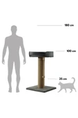Pet Dreams Skye Lüks Kedi Tırmalama, Halatlı Oyuncak, Minderli Dinlenme Alanı - 3