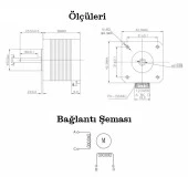 17Hs4401S Nema 17 Step Motor(Siyah Renk) - 6