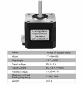 17Hs4401S Nema 17 Step Motor(Siyah Renk) - 7