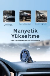 Qpen Q38 Ayarlanabilir Yapışkanlı Manyetik Magsafe Araç Tutucu thumbnail 2