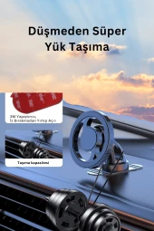 Qpen Q38 Ayarlanabilir Yapışkanlı Manyetik Magsafe Araç Tutucu thumbnail 3