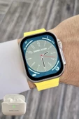Daniel Klein DK2ISTE1157 Android/ios Uyumlu Arama Özellikli Sarı Renk Kordonlu Akıllı Kol Saati ve Bluetooth Kulaklık - 3