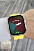 Daniel Klein DK2ISTE1157 Android/ios Uyumlu Arama Özellikli Sarı Renk Kordonlu Akıllı Kol Saati ve Bluetooth Kulaklık - 1
