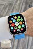 Daniel Klein DK2ISTE1156 Android/ios Uyumlu Arama Özellikli Mavi Renk Kordonlu Akıllı Kol Saati ve Bluetooth Kulaklık - 2