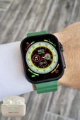 Daniel Klein DK1ISTE1167 Android/ios Uyumlu Arama Özellikli Yeşil Renk Kordonlu Akıllı Kol Saati ve Bluetooth Kulaklık - 4