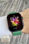 Daniel Klein DK1ISTE1167 Android/ios Uyumlu Arama Özellikli Yeşil Renk Kordonlu Akıllı Kol Saati ve Bluetooth Kulaklık - 5