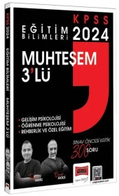 2024 Eğitim Bilimleri Muhteşem 3lü Gelişim Psikolojisi Öğrenme Psikolojisi Rehberlik ve Özel Eğitim Çözümlü Soru Bankası Yargı - 1