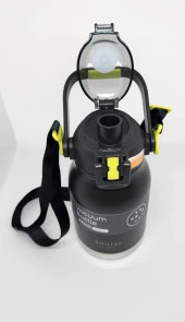 Shotay Phone Holder ST-8250 Kulplu-Askılı Pipetli-Pipetsiz 2 farklı kullanım 1000ml Matara Siyah - 5