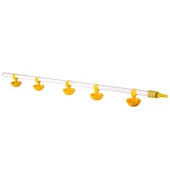 TavPet Civcivler İçin Eko Nipel Suluk Sistemi 100 cm 5 Nipelli Küçük Yaylı Çanaklı thumbnail 1