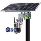 Çift Kameralı Solar Panelli 36x Optik Zoomlu Kablosuz Sim Kart 5G ile çalışan Güvenlik Kamerası - 3