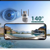 Çift Kameralı Solar Panelli 36x Optik Zoomlu Kablosuz Sim Kart 5G ile çalışan Güvenlik Kamerası - 4