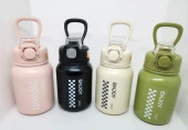 Shotay Chess ST-8150 600ml Çelik Pipetli-Pipetsiz Kullanım Termos Matara Siyah - 5