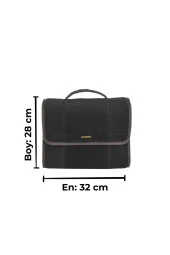 Mini Araç Bagaj Çantası Araba Bagaj Organizer Bagaj Düzenleyici Çanta Oto Bagaj Düzenleyici Gri thumbnail 2