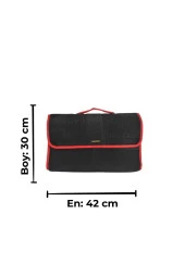 Maxi Araç Bagaj Çantası Araba Bagaj Organizer Bagaj Düzenleyici Çanta Oto Bagaj Düzenleyici Kırmızı - 2