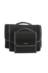 Mini-Midi-Maxi 3'lü Bagaj Çantası Seti, Kenar Renk Gri thumbnail 1