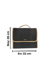 Midi Araç Bagaj Çantası Araba Bagaj Organizer Bagaj Düzenleyici Çanta Oto Bagaj Düzenleyici Krem thumbnail 2