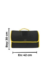 Mini-Midi-Maxi 3'lü Bagaj Çantası Seti, Kenar Renk Sarı thumbnail 6