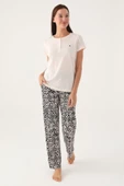 Pierre Cardin 8788 Buttoned Kadın Kısa Kol Pijama Takımı - 4