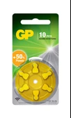 GP ZA10 1.4V Düğme Kulaklık Pili  6'lı Paket thumbnail 2