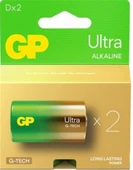 GP LR20 Büyük Boy Ultra Alkalin Pil 2'li Paket GP13AU-U2 D Boy thumbnail 2