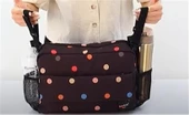Boubou BSO-1001 Bebek Arabası Organizer Çanta Siyah Puantiyeli thumbnail 2