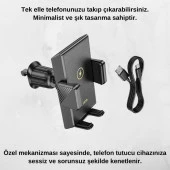 Coofbe Wireless Magsafe 15W Kablosuz Araç Şarjı Telefon Tutucu İphone 12 13 14 15 Pro Max Uyumlu - 5