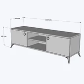 Ekonomik Carina Modern Tv Sehpası 160cm - 6