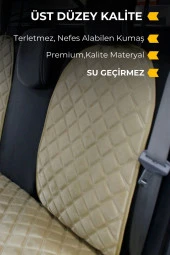 Bej-Su Geçirmez & Terletmez Sırtlı Oto Koltuk Minder Seti-Koltuk Koruma Kılıfı (Full Set) thumbnail 3