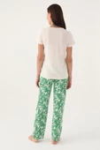 Pierre Cardin 8806 Palm Kadın Kısa Kol Pijama Takımı - 3