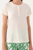 Pierre Cardin 8806 Palm Kadın Kısa Kol Pijama Takımı - 2