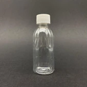 50 cc Kısa Plastik Şişe  - Beyaz Kapaklı- 50ml Kapaklı Pet Şişe- x 10 Adet thumbnail 1