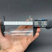 50 cc Uzun Plastik Şişe  - Beyaz Kapaklı- 50ml Kapaklı Pet Şişe- x 10 Adet thumbnail 3