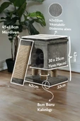 Pet Dreams Harvey Lüks Kedi Tırmalama, Yuvalı, Merdivenli ve Minderli Dinlenme Alanı - 2