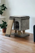 Pet Dreams Harvey Lüks Kedi Tırmalama, Yuvalı, Merdivenli ve Minderli Dinlenme Alanı - 1