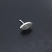 925 Ayar Gümüş Zirkon Taşlı Oval Hızma HZ-104 - 2