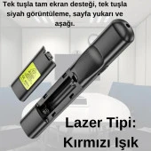 Coofbe 100Mt Mesafeli USB Girişli Pilli RF2.4GHz Projeksiyon Sunum Kumandası Kırmızı Lazer İşaretçili - 5
