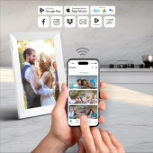 Nixplay 10.1 Inc Dijital Dokunmatik Ekran Resim Çerçevesi - Beyaz - 4