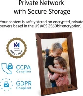 Nixplay 10.1 Inc WiFi Özellikli Akıllı Dijital Resim Çerçevesi (W10F) - Ahşap Efekti - 2
