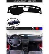 Honda Civic 1994-2000 İçin Uygun Torpido Koruma Halısı Siyah Kenar Renk Siyah thumbnail 1