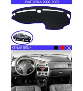 Fiat Siena 2000-2005 İçin Uygun Torpido Koruma Halısı Siyah Kenar Renk Mavi thumbnail 1